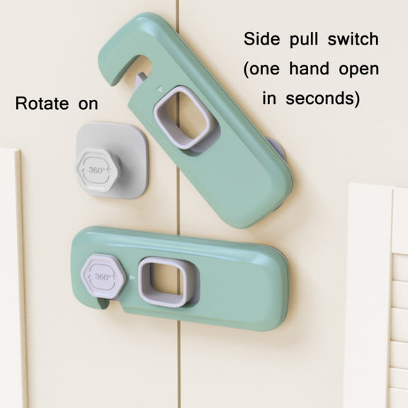 Children Anti-pinch Hand-opening Door Safety Lock(Green)