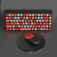 FV-W10  86-Keys 2.4G Wireless Keyboard and Mouse Set(Retro Lipstick) - Wireless Keyboard by PMC TechLife | Online Shopping South Africa | PMC TechLife | Buy Now Pay Later Mobicred