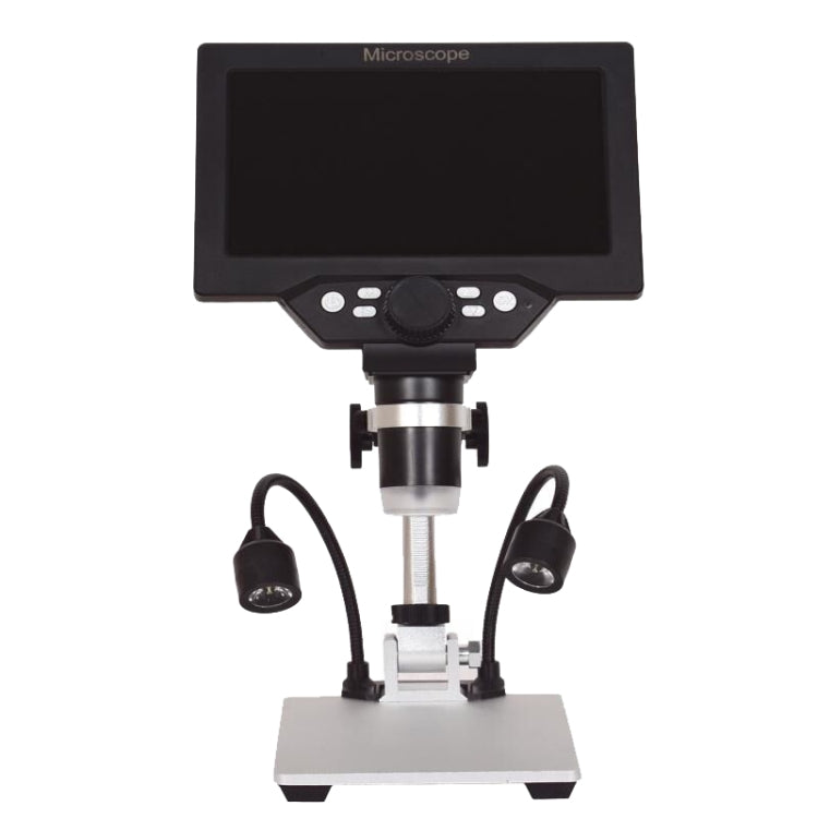 G1200D 7 Inch LCD Screen 1200X Portable Electronic Digital Desktop Stand Microscope(EU Plug With Battery)
