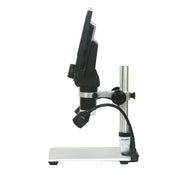 G1200D 7 Inch LCD Screen 1200X Portable Electronic Digital Desktop Stand Microscope(EU Plug With Battery)