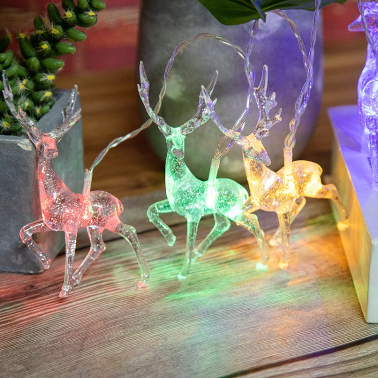Christmas Elk String Lights Holiday Decoration, Spec: 6m 40 LEDs USB Power(Colorful Light)