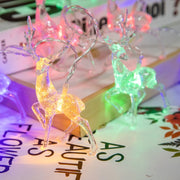 Christmas Elk String Lights Holiday Decoration, Spec: 6m 40 LEDs USB Power(Colorful Light)