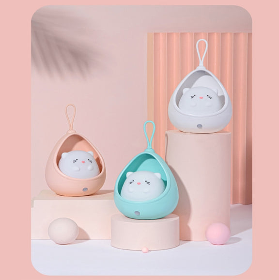 TL15 Cartoon Body Sensing Bedside Cabinet USB Charging Night Light(Pink Cat)