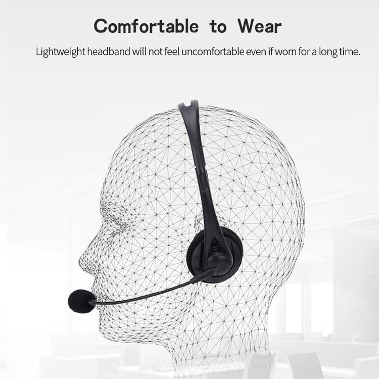 SOYTO SY490 Teaching Office Network Class Student Education Computer Headset, Style: Double Ear Black Separation USB