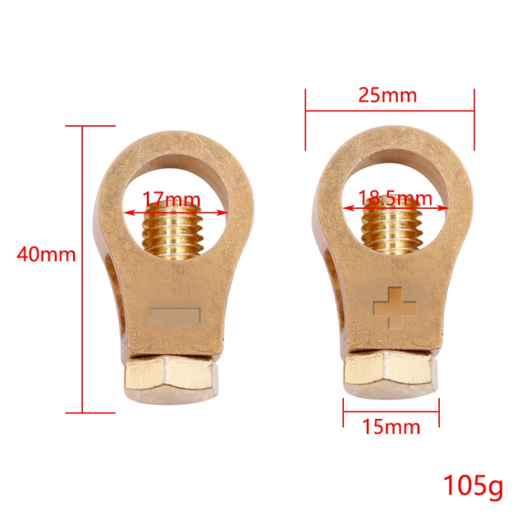 2 Pairs 269 Pure Copper Battery Clip Car Battery Clip(Yellow)