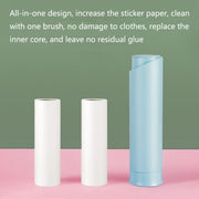 Clothes Sticking Device Mini Portable Roller Brush(Rose Pink)