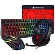 T-WOLF TF-800 4 in 1 Gaming Luminous Keyboard Mouse Headset Set(English Version) - Wired Keyboard by T-WOLF | Online Shopping South Africa | PMC TechLife | Buy Now Pay Later Mobicred