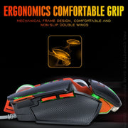 T-WOLF V9 8 Keys 3200 DPI Gaming Macro Definition Mechanical Wired Mouse(Silver)