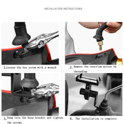 Bicycle Aluminum Alloy Conversion Bracket Extension Rack(Black)