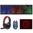 LD-126 4 in 1 Luminous Keyboard + Mouse + Earphone + Mouse Pad Set - Wired Keyboard by PMC TechLife | Online Shopping South Africa | PMC TechLife | Buy Now Pay Later Mobicred