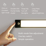 Intelligent Automatic Human Body Induction Wireless LED Lamp 40cm(Black + White Light)