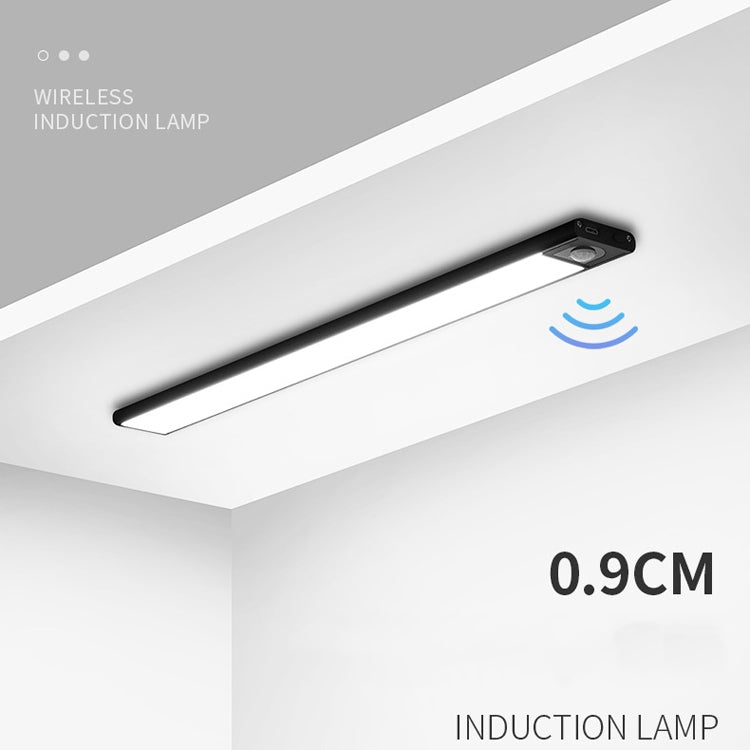 Intelligent Automatic Human Body Induction Wireless LED Lamp 40cm(Black + White Light)