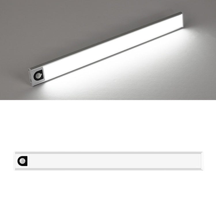 Intelligent Automatic Human Body Induction Wireless LED Lamp 80cm(Silver + White Light)
