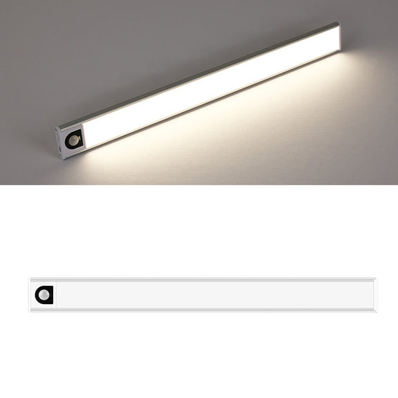 Intelligent Automatic Human Body Induction Wireless LED Lamp 80cm(Silver + Neutral Light)