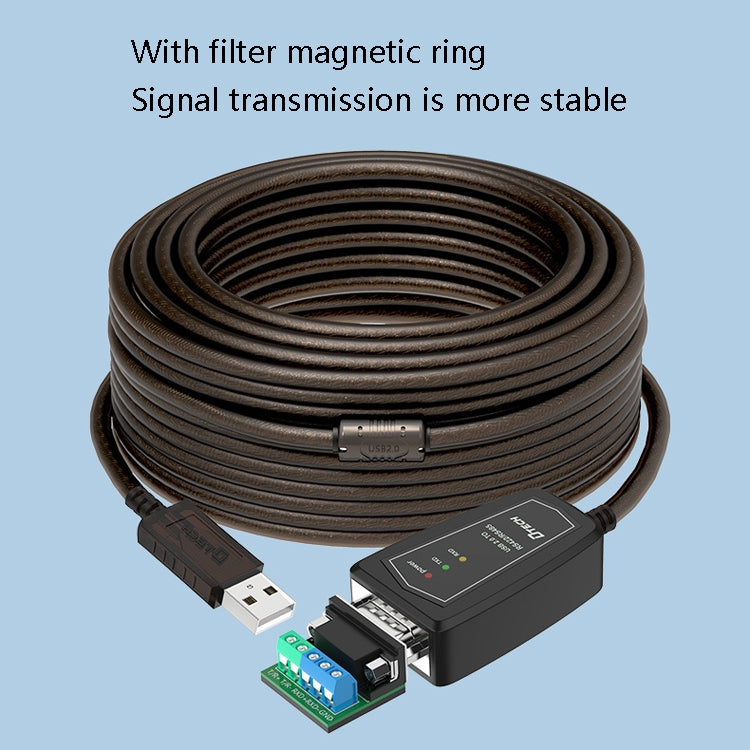 DTECH DT-5019 USB to RS485 / RS422 Conversion Cable, FT232 Chip, Length: 0.5m