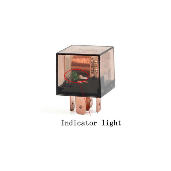 5 PCS 100A Automotive Relay With Indicator Light(12V 5 Plug 100A)