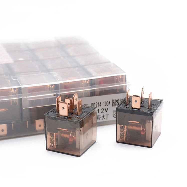 5 PCS 100A Automotive Relay With Indicator Light(24V 4 Plug 100A)