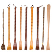 BQR01 Back Scratcher Long Handle Wooden Massage Scratcher, Style: Round Red
