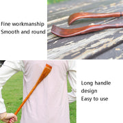 BQR01 Back Scratcher Long Handle Wooden Massage Scratcher, Style: Round Red