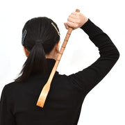BQR01 Back Scratcher Long Handle Wooden Massage Scratcher, Style: Round Red