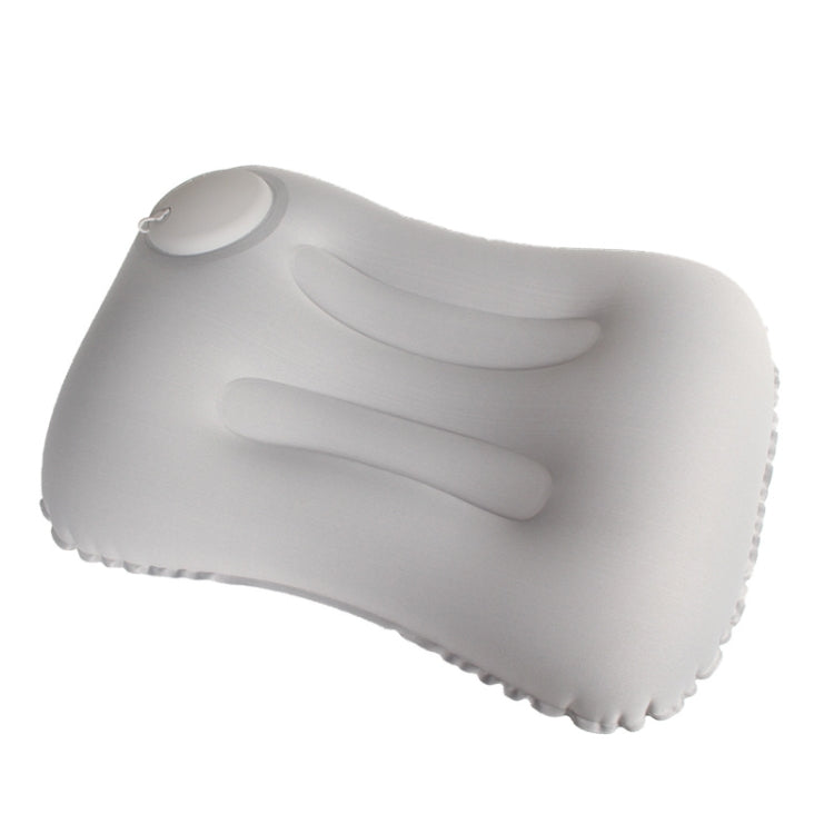 Travel Inflatable Press U-Shaped Neck Guard Pillow, Colour: Milk Silk U018-2���Gray���