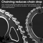 WEST BIKING 34T-50T Road Bike Racing Folding Chainwheel(Red)