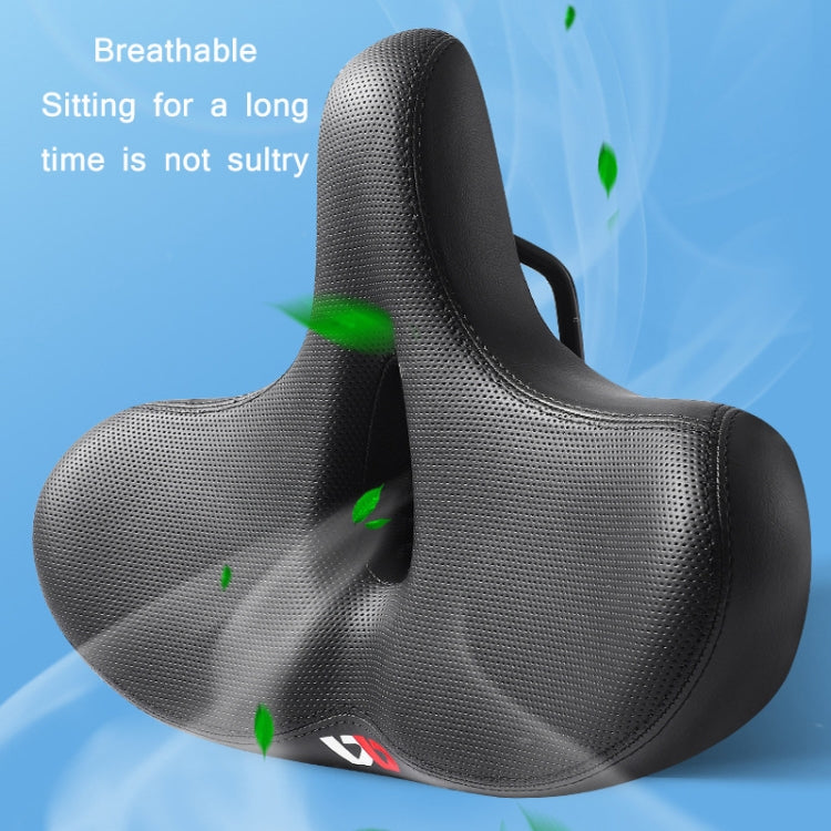 WEST BIKING Bicycle Big Butt Shock Absorption Soft Saddle(Hollow With Windshield)