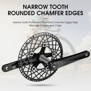 WEST BIKING Folding Bicycle Aluminum Alloy Water-resistant Crankset, Colour: 53T���Red���