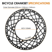 WEST BIKING Folding Bicycle Aluminum Alloy Water-resistant Crankset, Colour: 56T���Red���