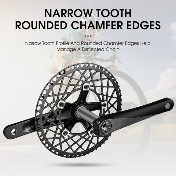 WEST BIKING Folding Bicycle Aluminum Alloy Water-resistant Crankset, Colour: 56T���Red���