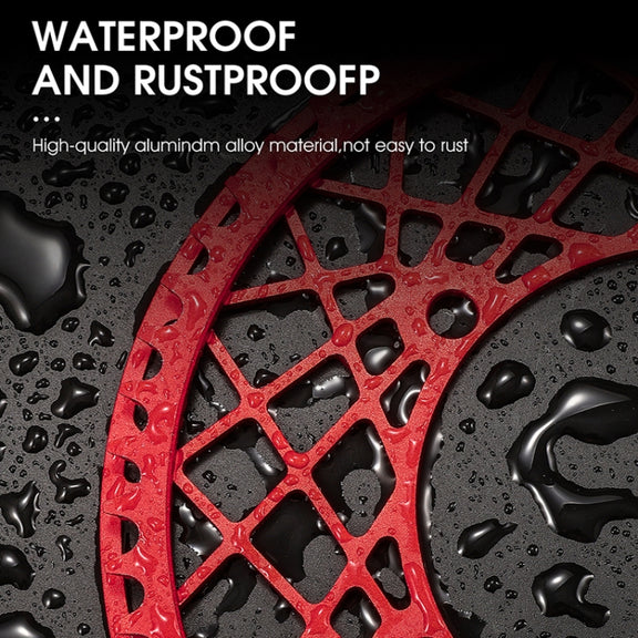 WEST BIKING Folding Bicycle Aluminum Alloy Water-resistant Crankset, Colour: 56T���Red���