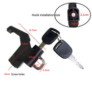 3 Sets Motorcycle Helmet Fixed Lock Hook(Black)
