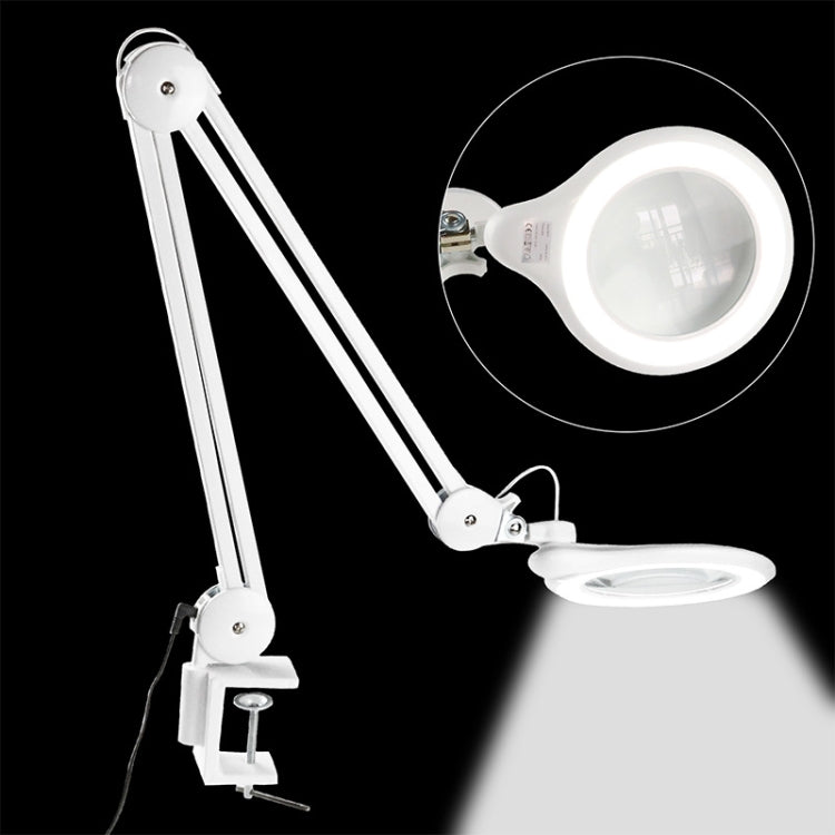 TS-9827 8X Multifunctional Clip-on Work Maintenance Magnifier with LED Light(US Plug)