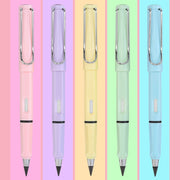5 PCS No Ink No Need To Sharpen Drawing Sketch Pen Not Easy To Break Erasable HB Writing Pencil(Makaron Blue)