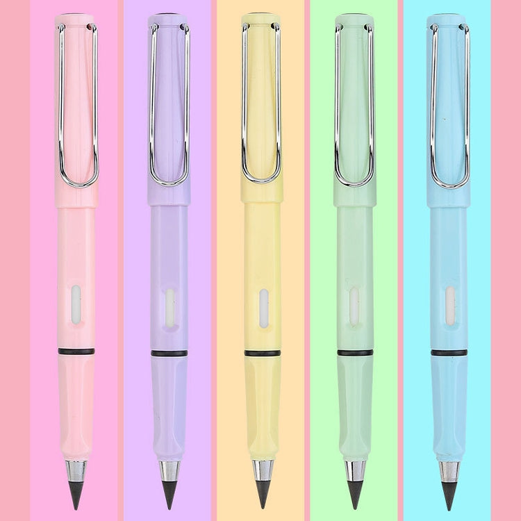 5 PCS No Ink No Need To Sharpen Drawing Sketch Pen Not Easy To Break Erasable HB Writing Pencil(Makaron Blue)
