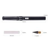 5 PCS No Ink No Need To Sharpen Drawing Sketch Pen Not Easy To Break Erasable HB Writing Pencil(White)