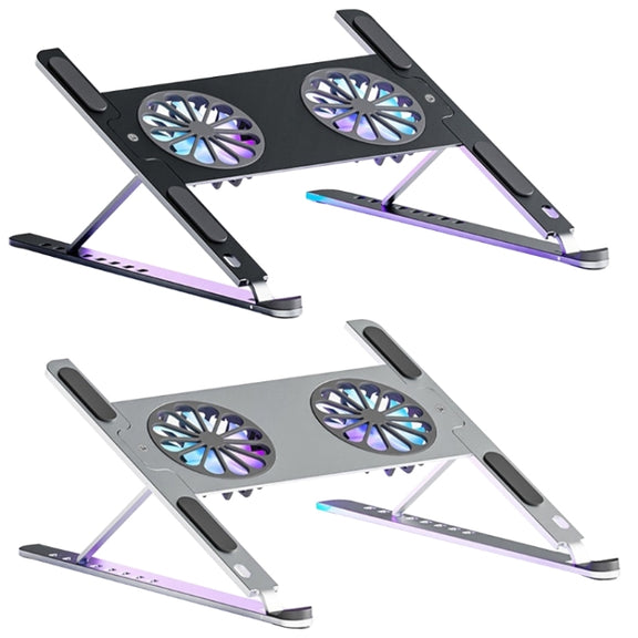 BONERUY P11F Notebook Cooling Bracket Fan Aluminum Alloy Radiator, Colour: Silver