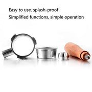 DL-1 Zinc Alloy Coffee Maker Bottomless Handle For Dongling, Style: Red Gem Without Buckle
