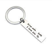 10 PCS C1010 Drive Safe Stainless Steel Tag Keychain 10x40mm(DAD)