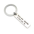 10 PCS C1010 Drive Safe Stainless Steel Tag Keychain 10x40mm(Sister) - Key Rings by PMC TechLife | Online Shopping South Africa | PMC TechLife | Buy Now Pay Later Mobicred