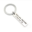 10 PCS C1010 Drive Safe Stainless Steel Tag Keychain 10x40mm(Brother) - Key Rings by PMC TechLife | Online Shopping South Africa | PMC TechLife | Buy Now Pay Later Mobicred