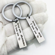 10 PCS C1010 Drive Safe Stainless Steel Tag Keychain 10x40mm(Aunt)