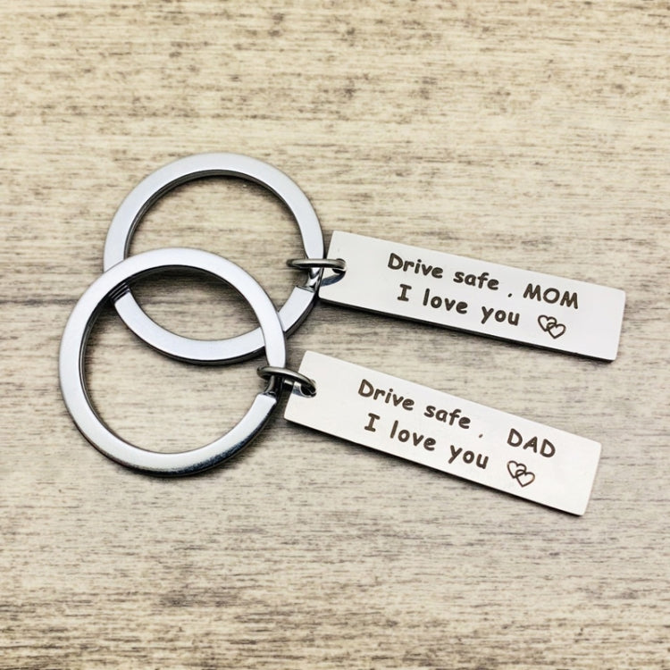 10 PCS C1010 Drive Safe Stainless Steel Tag Keychain 10x40mm(Brother)