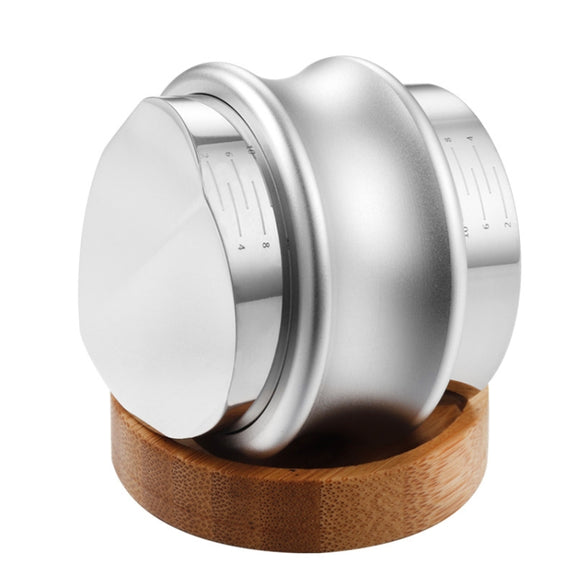 ENB-11 51mm Stainless Steel Coffee Cloth Powder Dispenser Coffee Machine Handle Universal, Colour: One Word Double Head Silver