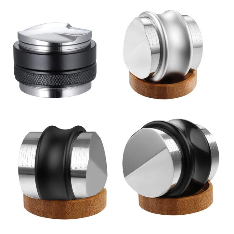 ENB-11 51mm Stainless Steel Coffee Cloth Powder Dispenser Coffee Machine Handle Universal, Colour: One Word Double Head Silver