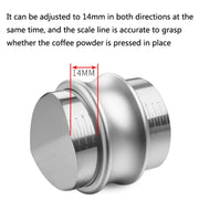 ENB-11 51mm Stainless Steel Coffee Cloth Powder Dispenser Coffee Machine Handle Universal, Colour: One Word Double Head Silver