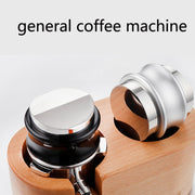 ENB-11 51mm Stainless Steel Coffee Cloth Powder Dispenser Coffee Machine Handle Universal, Colour: One Word Double Head Silver