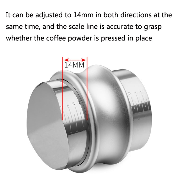 ENB-11 51mm Stainless Steel Coffee Cloth Powder Dispenser Coffee Machine Handle Universal, Colour: One Word Double Head