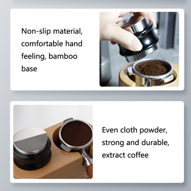 ENB-11 51mm Stainless Steel Coffee Cloth Powder Dispenser Coffee Machine Handle Universal, Colour: One Word Double Head