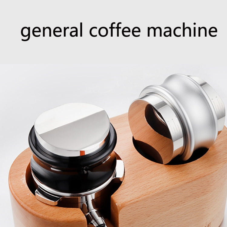 ENB-11 51mm Stainless Steel Coffee Cloth Powder Dispenser Coffee Machine Handle Universal, Colour: One Word Double Head